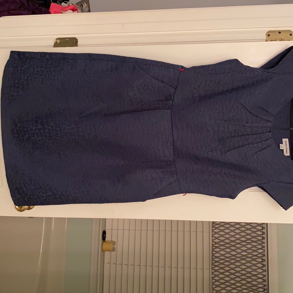 Shelby and Palmer cap sleeve navy blue dress